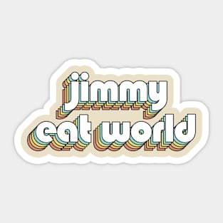 Jimmy Eat World - Retro Rainbow Typography Faded Style Sticker